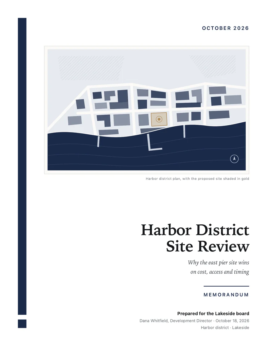 House Report template cover